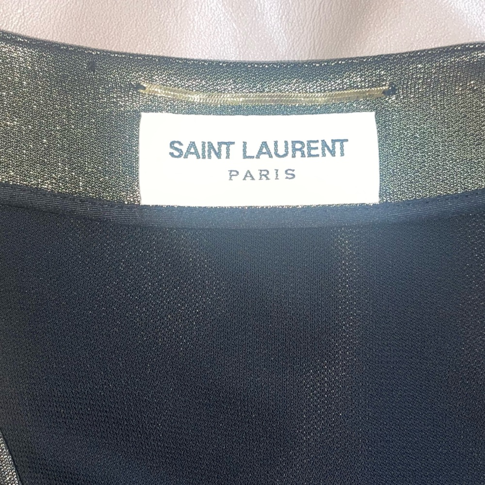 SAINT LAURENT
Jersey Twist Front Sleeveless Dress - size 36. - small - gold - Picture 10 of 16